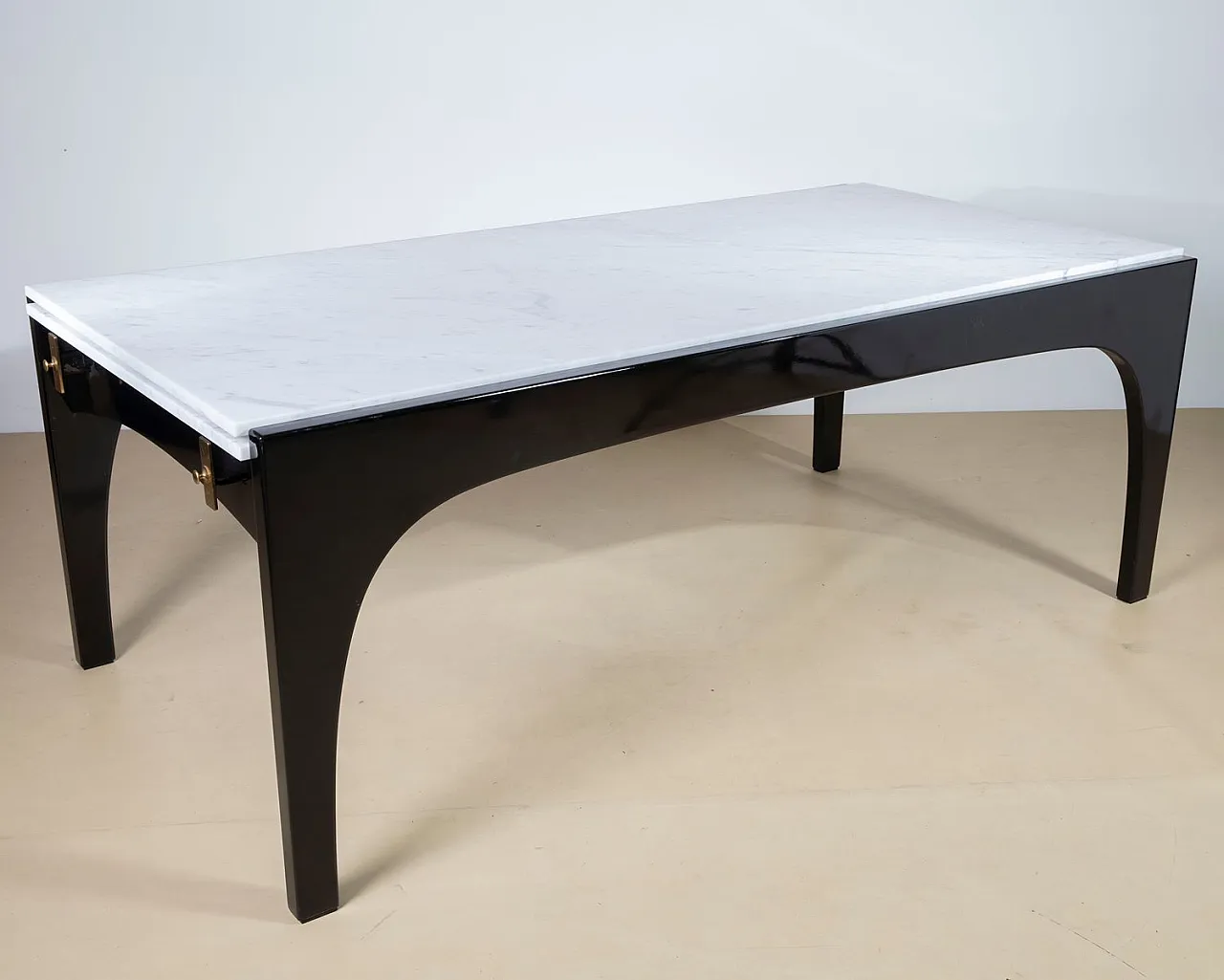 Marble and wood table by Ignazio Gardella for Misura Emme, 1980s 2