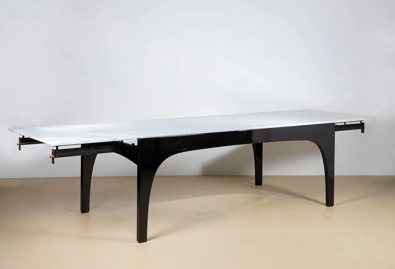 Marble and wood table by Ignazio Gardella for Misura Emme, 1980s 3