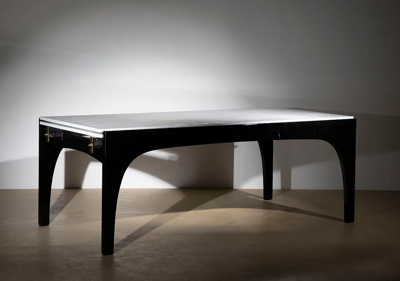 Marble and wood table by Ignazio Gardella for Misura Emme, 1980s 7