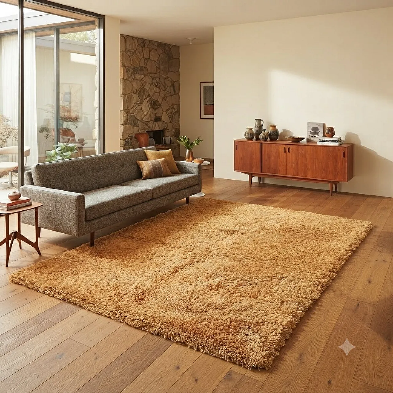 Modern rug in wool, 20th century 2
