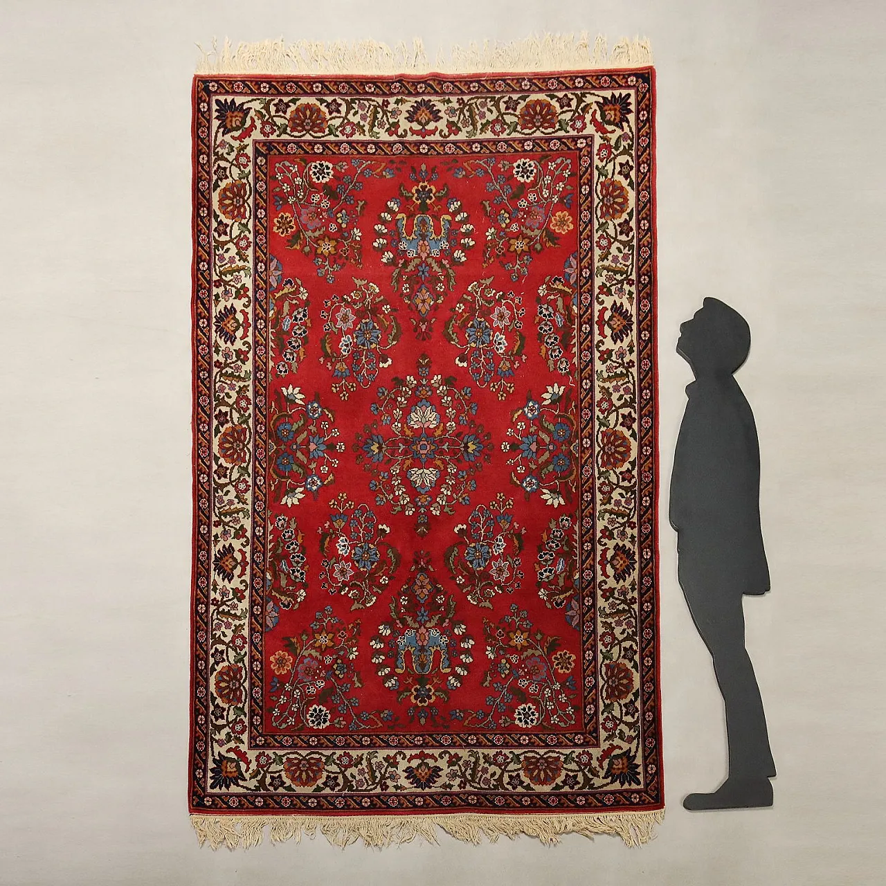 Esparta rug in cotton and wool, 20th century 3