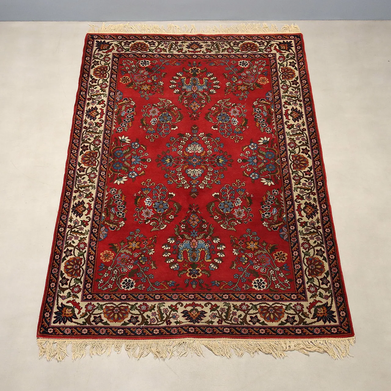 Esparta rug in cotton and wool, 20th century 4