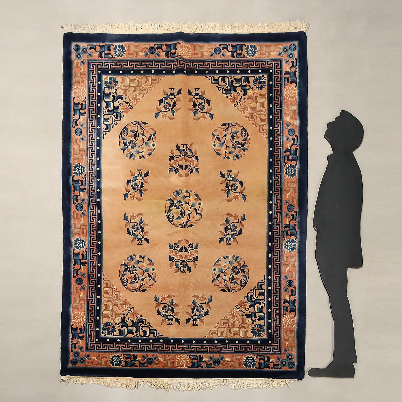 Beijing rug un cotton and wool, 20th century 3