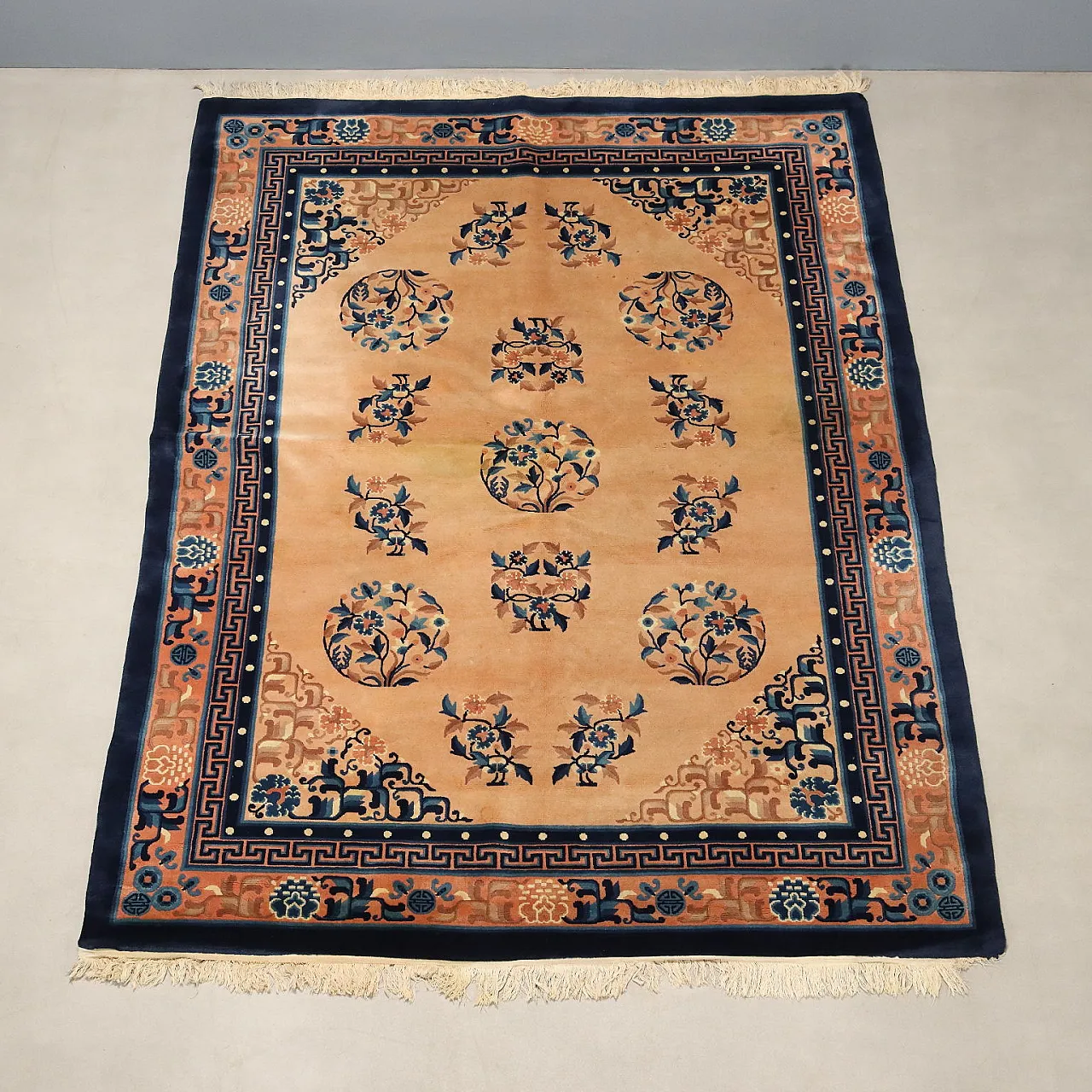 Beijing rug un cotton and wool, 20th century 4