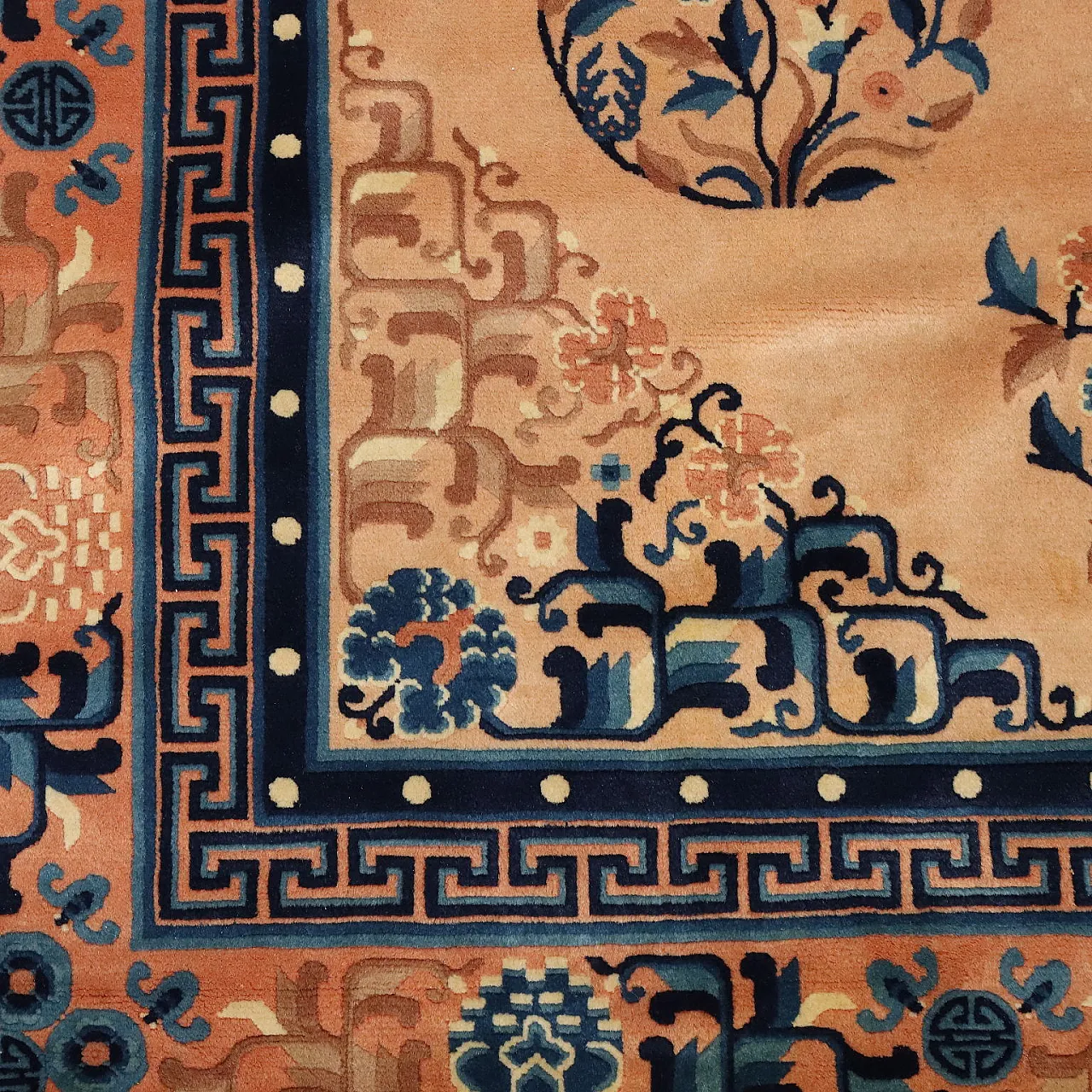 Beijing rug un cotton and wool, 20th century 6
