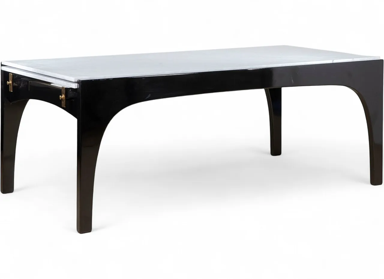 Marble and wood table by Ignazio Gardella for Misura Emme, 1980s 11