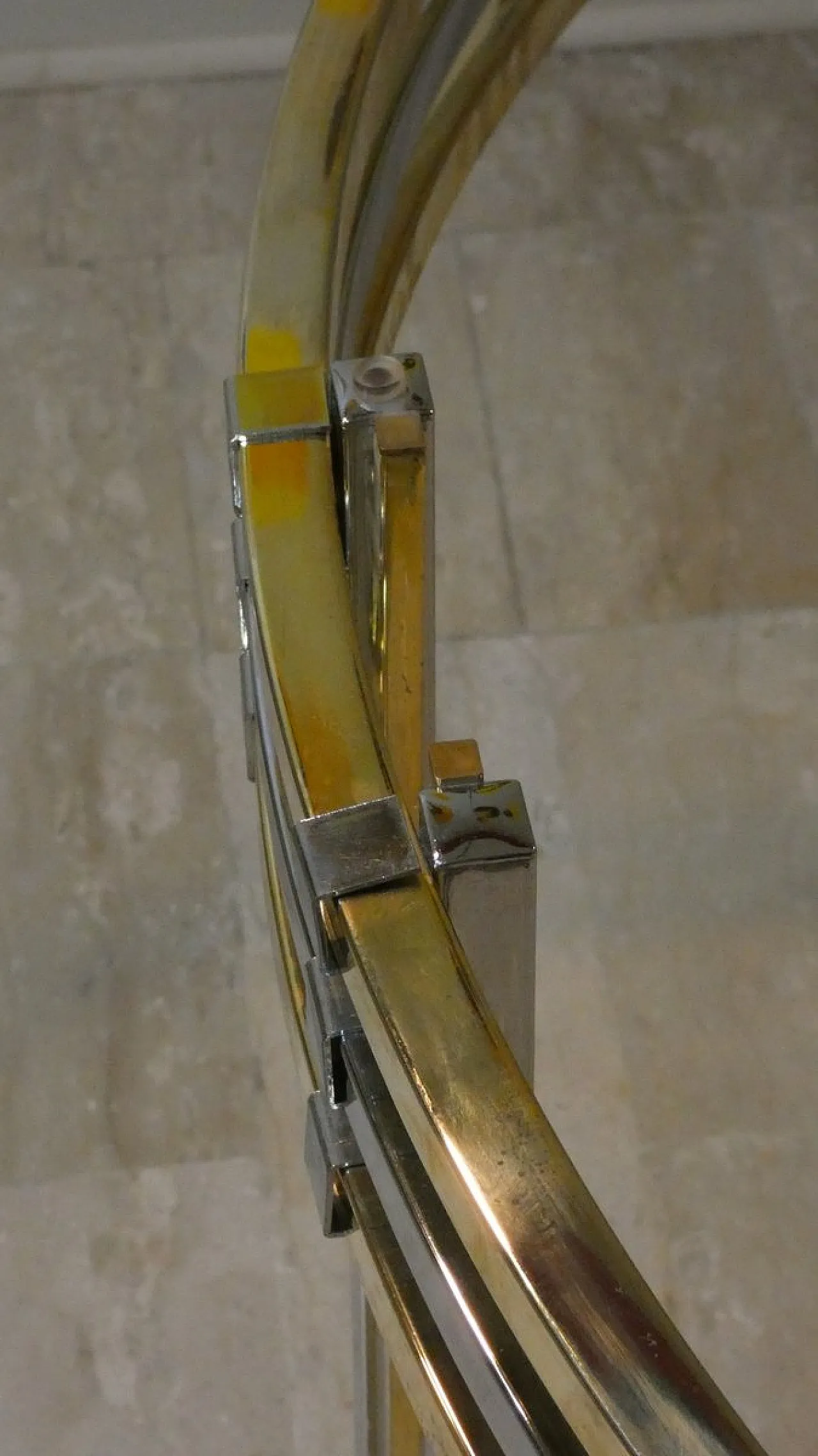 Chrome and gold-plated steel dining table, 1970s 21