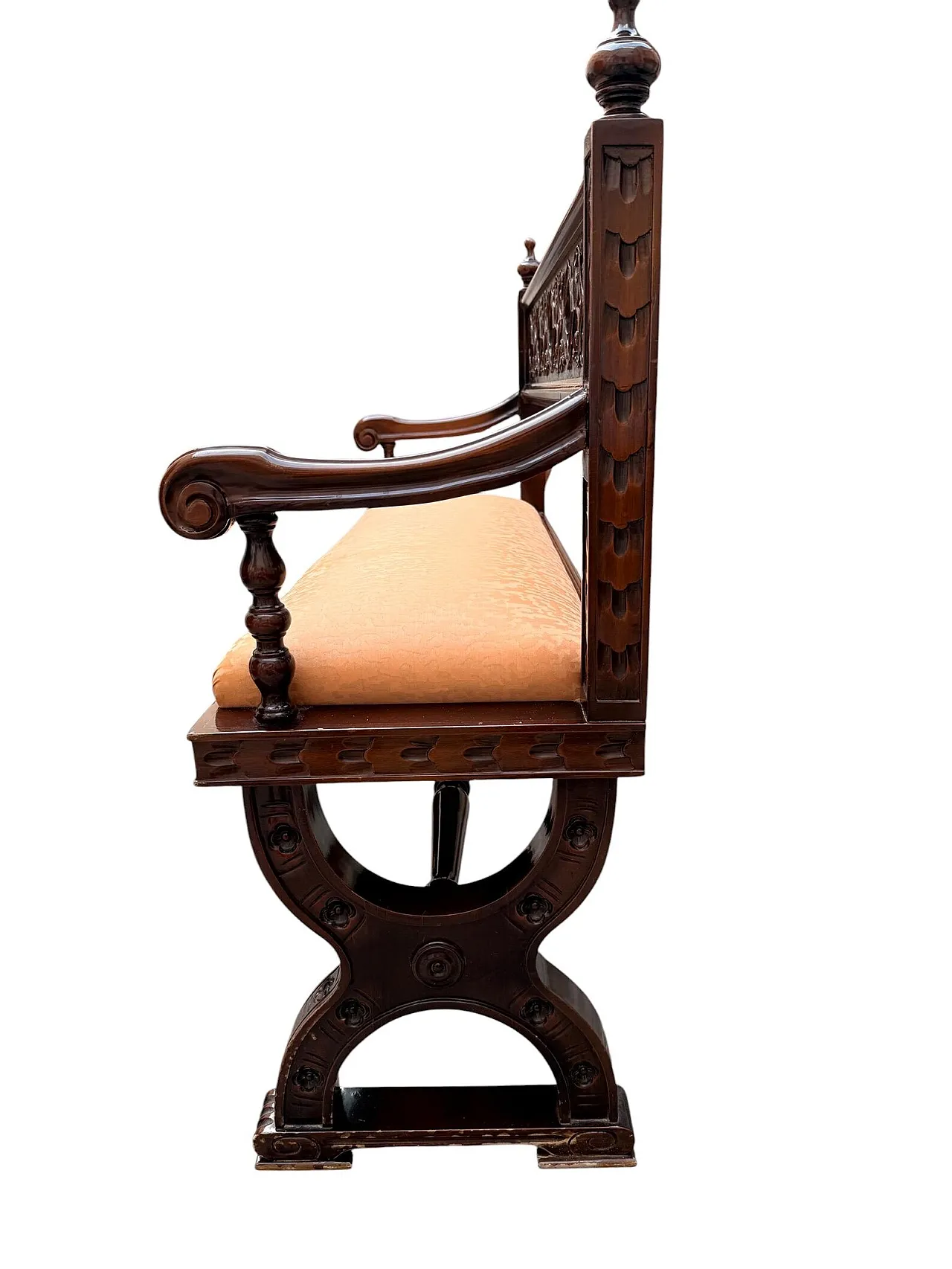 Neo-Renaissance style wooden sofa, 20th century 6