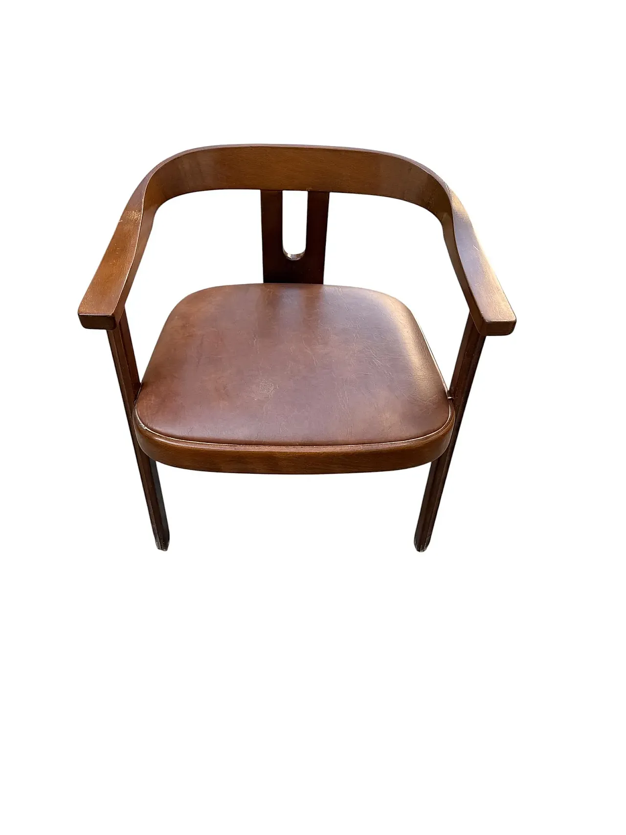 Pigreco Chair style walnut armchair by Afra & Tobia Scarpa, 1960s 1