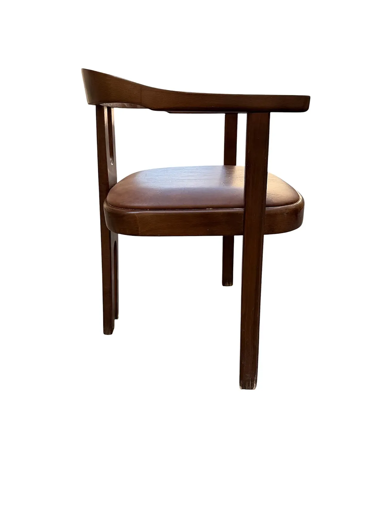Pigreco Chair style walnut armchair by Afra & Tobia Scarpa, 1960s 3