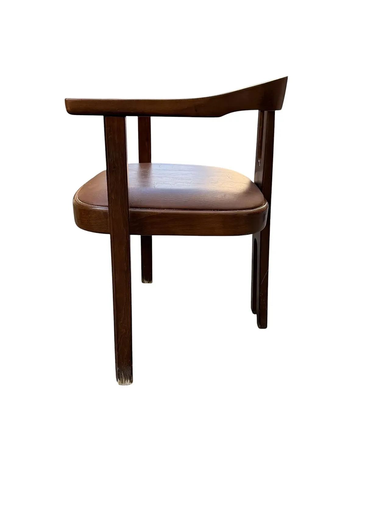 Pigreco Chair style walnut armchair by Afra & Tobia Scarpa, 1960s 5