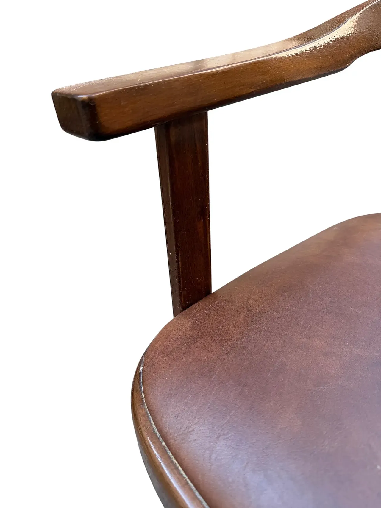 Pigreco Chair style walnut armchair by Afra & Tobia Scarpa, 1960s 7