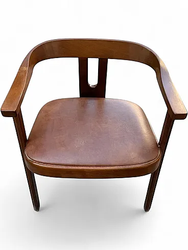 Pigreco Chair style walnut armchair by Afra & Tobia Scarpa, 1960s