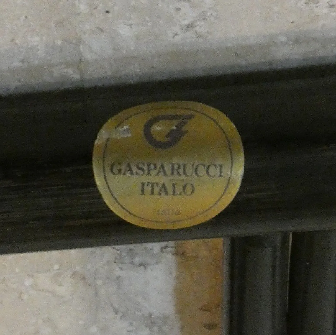 Italian Black Lacquered Oak and Beech Table with Leather Trim and Tempered Glass Top by Gasparucci Italo, 1970s 14