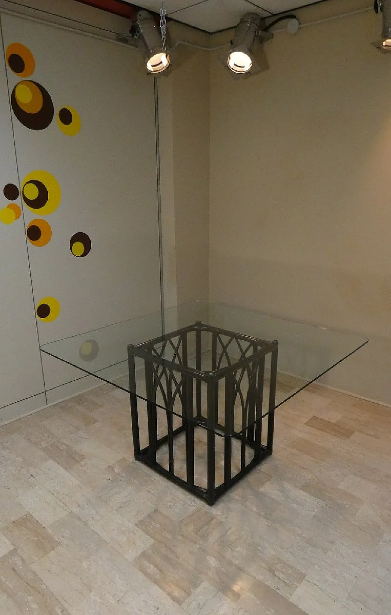 Italian Black Lacquered Oak and Beech Table with Leather Trim and Tempered Glass Top by Gasparucci Italo, 1970s 22