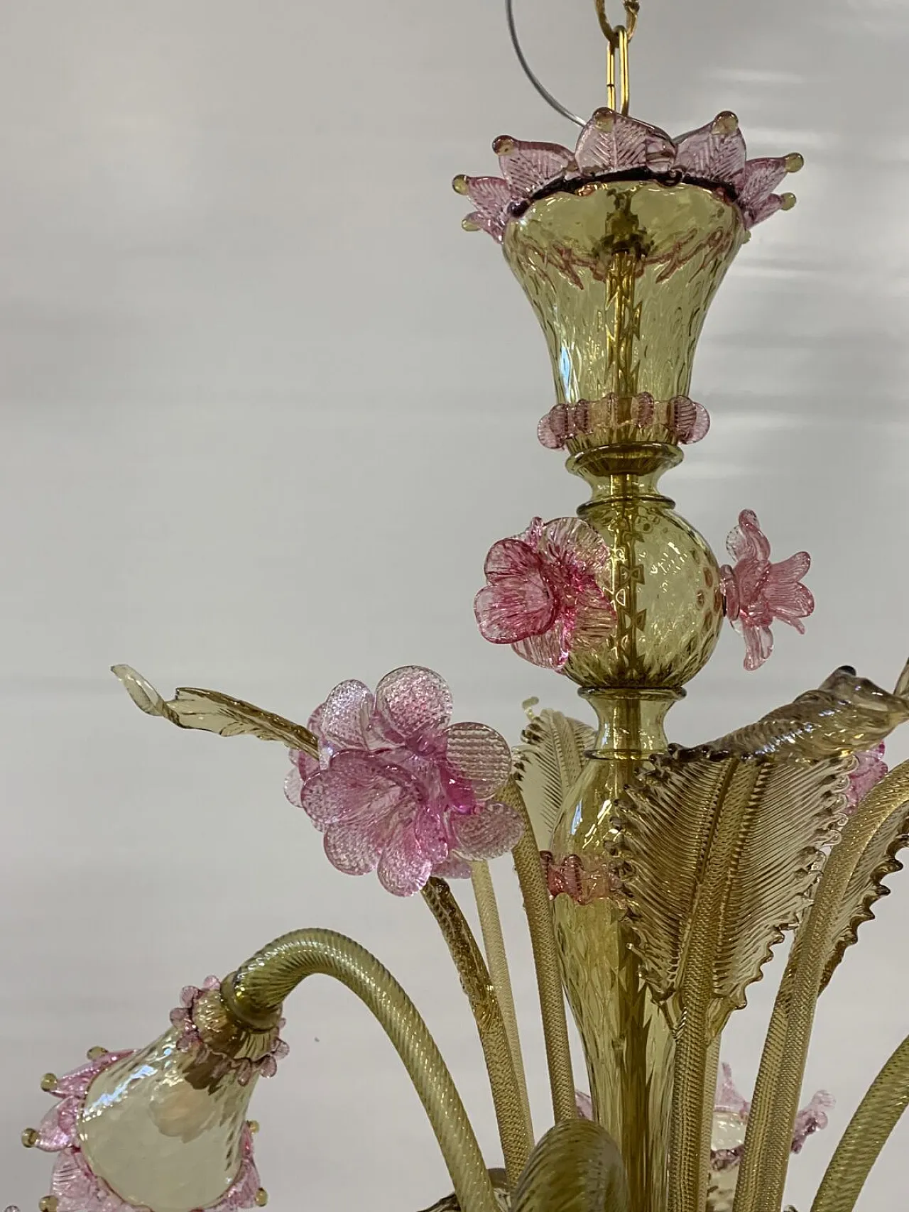 Lampadario in vetro di Murano attribuito a Cesare Toso, anni '60 6
