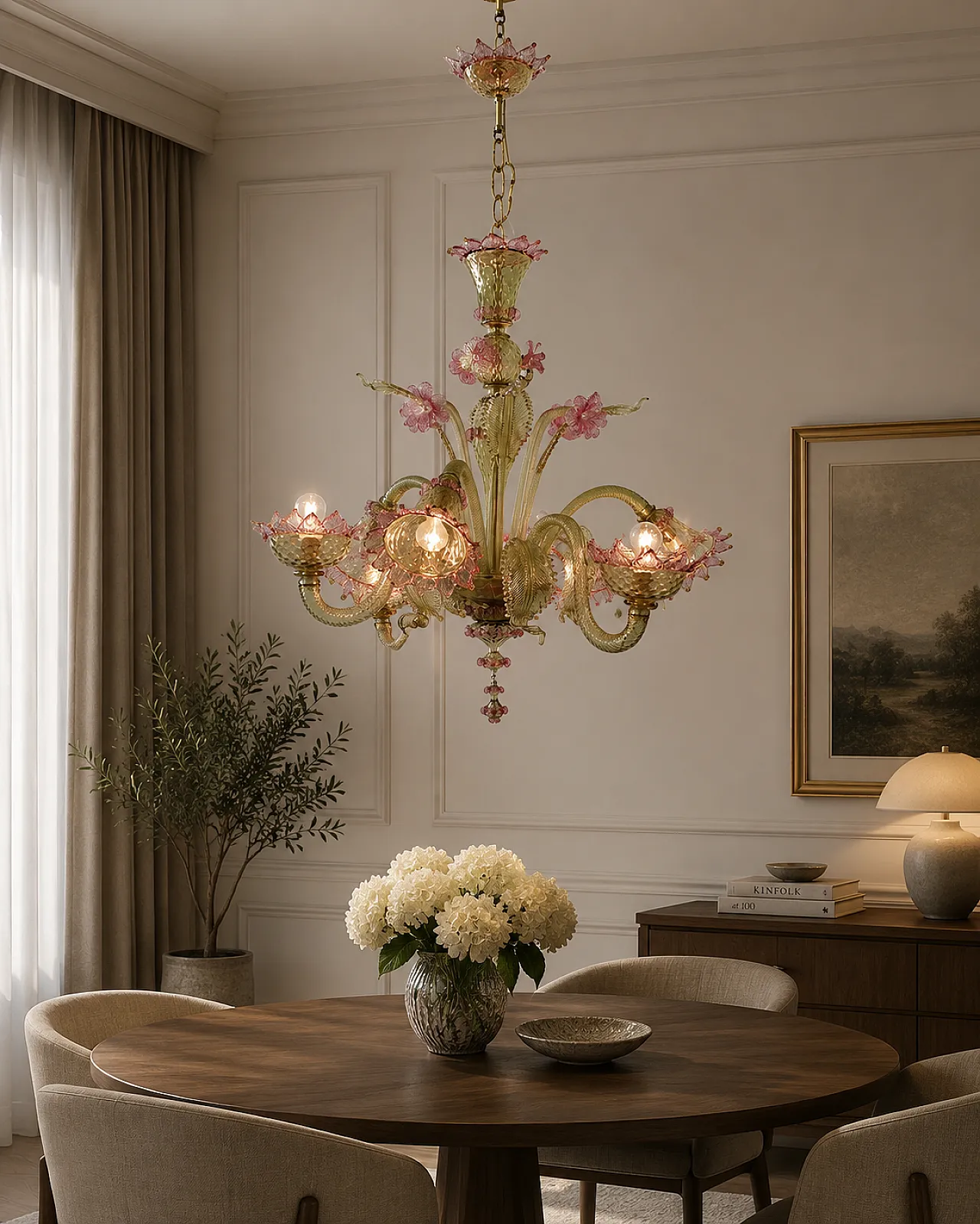 Lampadario in vetro di Murano attribuito a Cesare Toso, anni '60 7