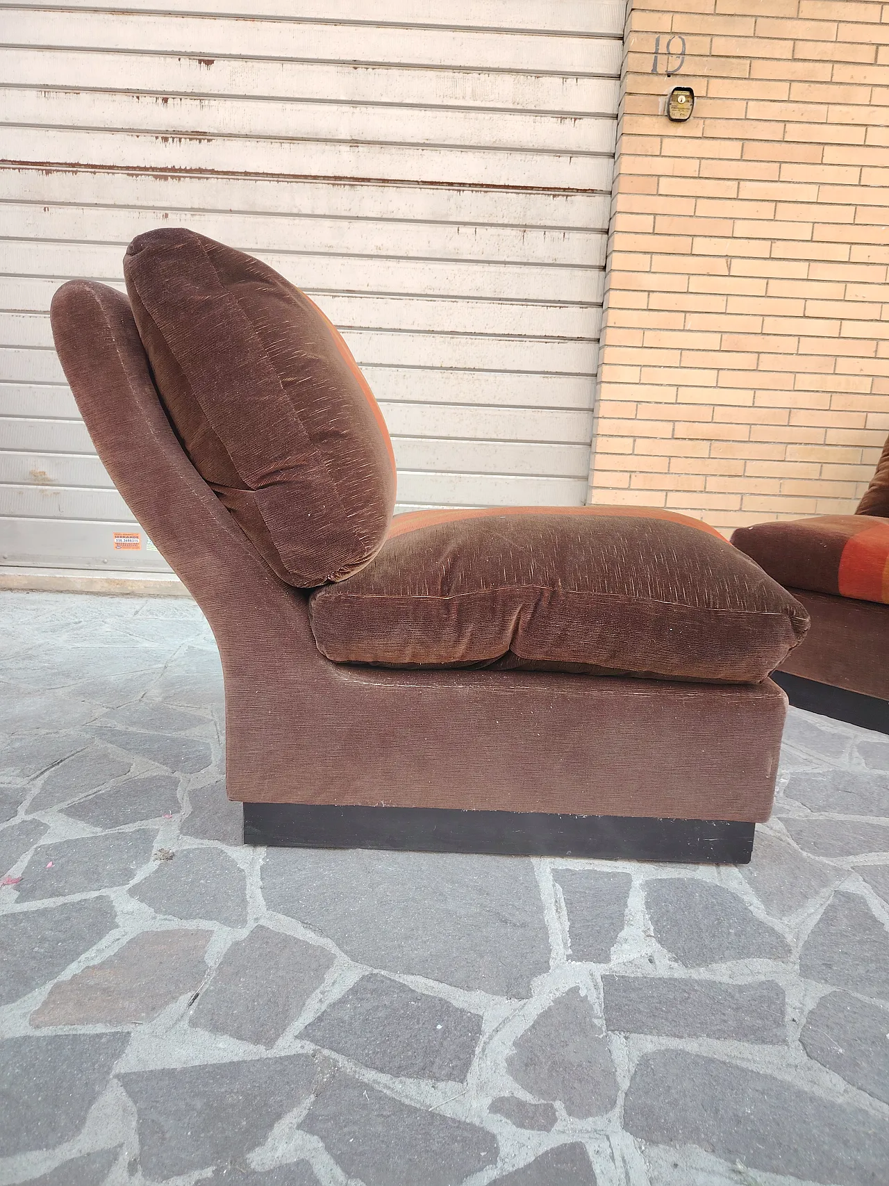 Pair of 70s Willy Rizzo armchairs Attributed 3