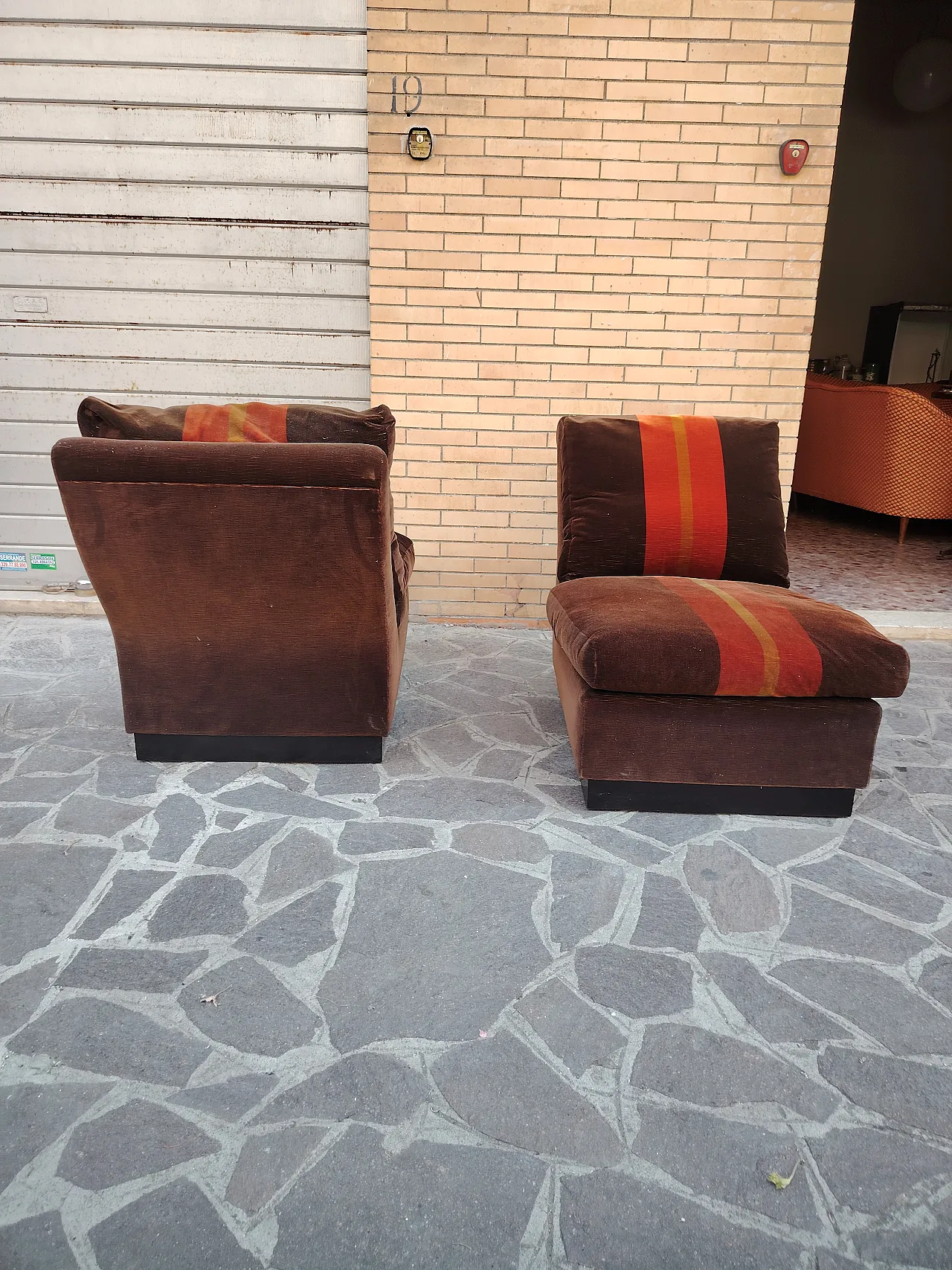 Pair of 70s Willy Rizzo armchairs Attributed 6