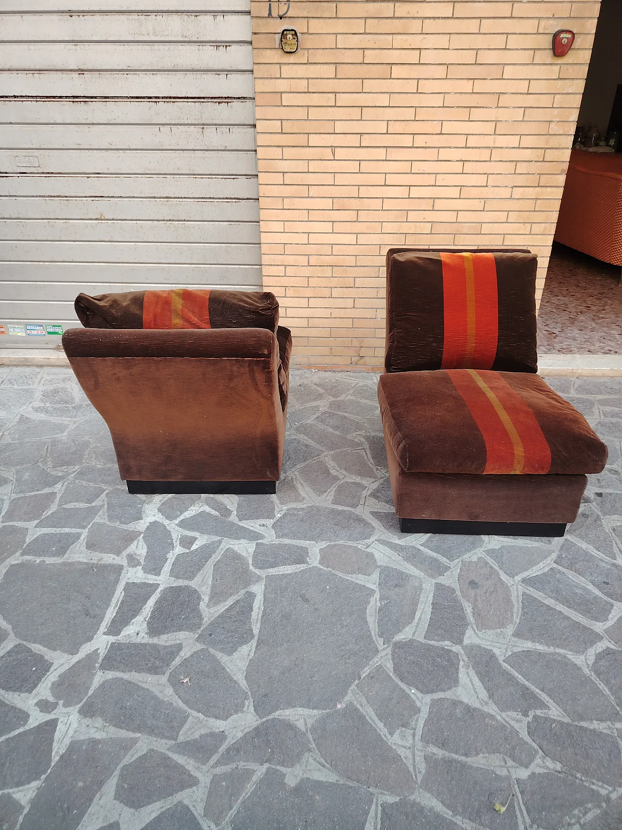 Pair of 70s Willy Rizzo armchairs Attributed 7