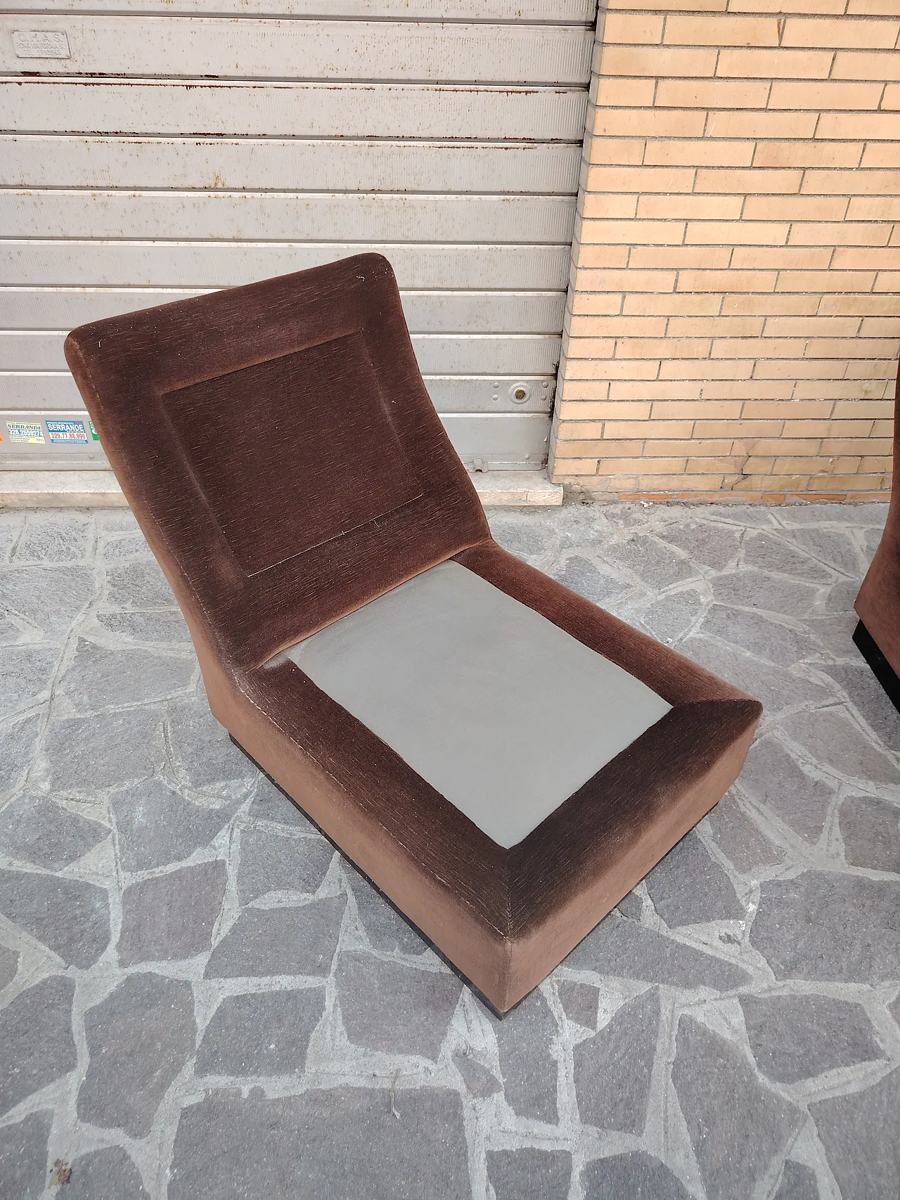 Pair of 70s Willy Rizzo armchairs Attributed 9