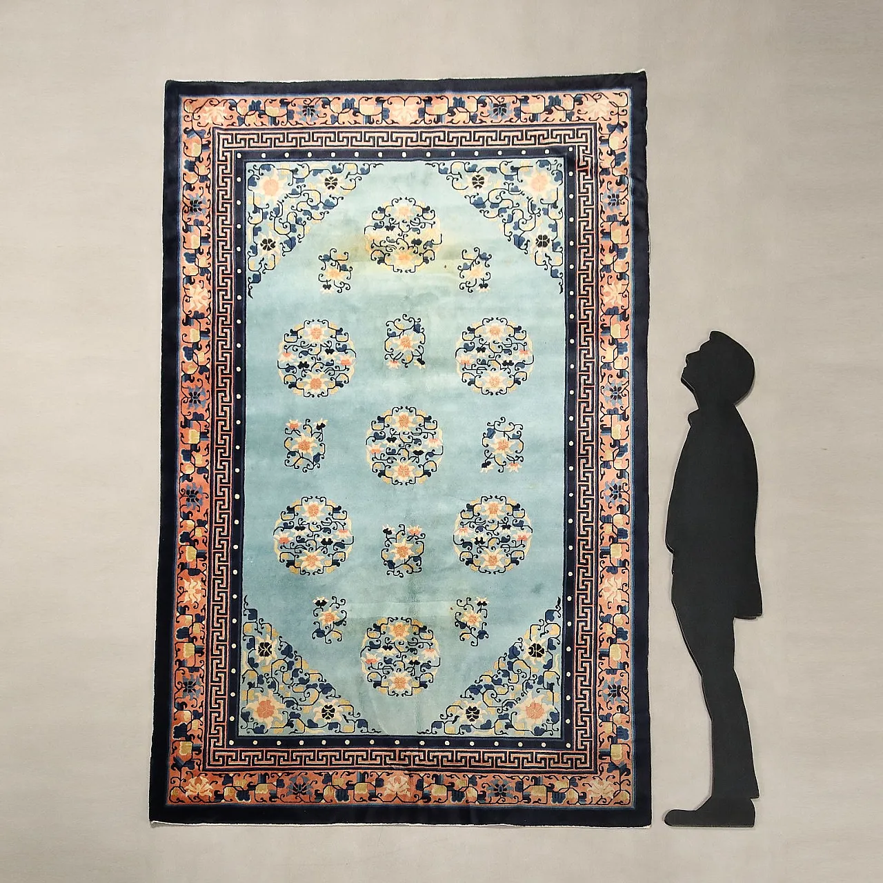 Beijing rug in cotton and wool, 20th century 3