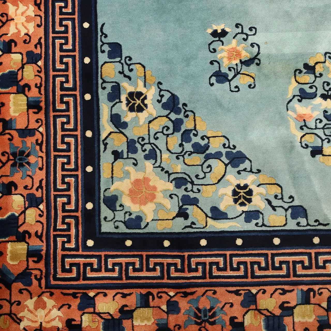 Beijing rug in cotton and wool, 20th century 7