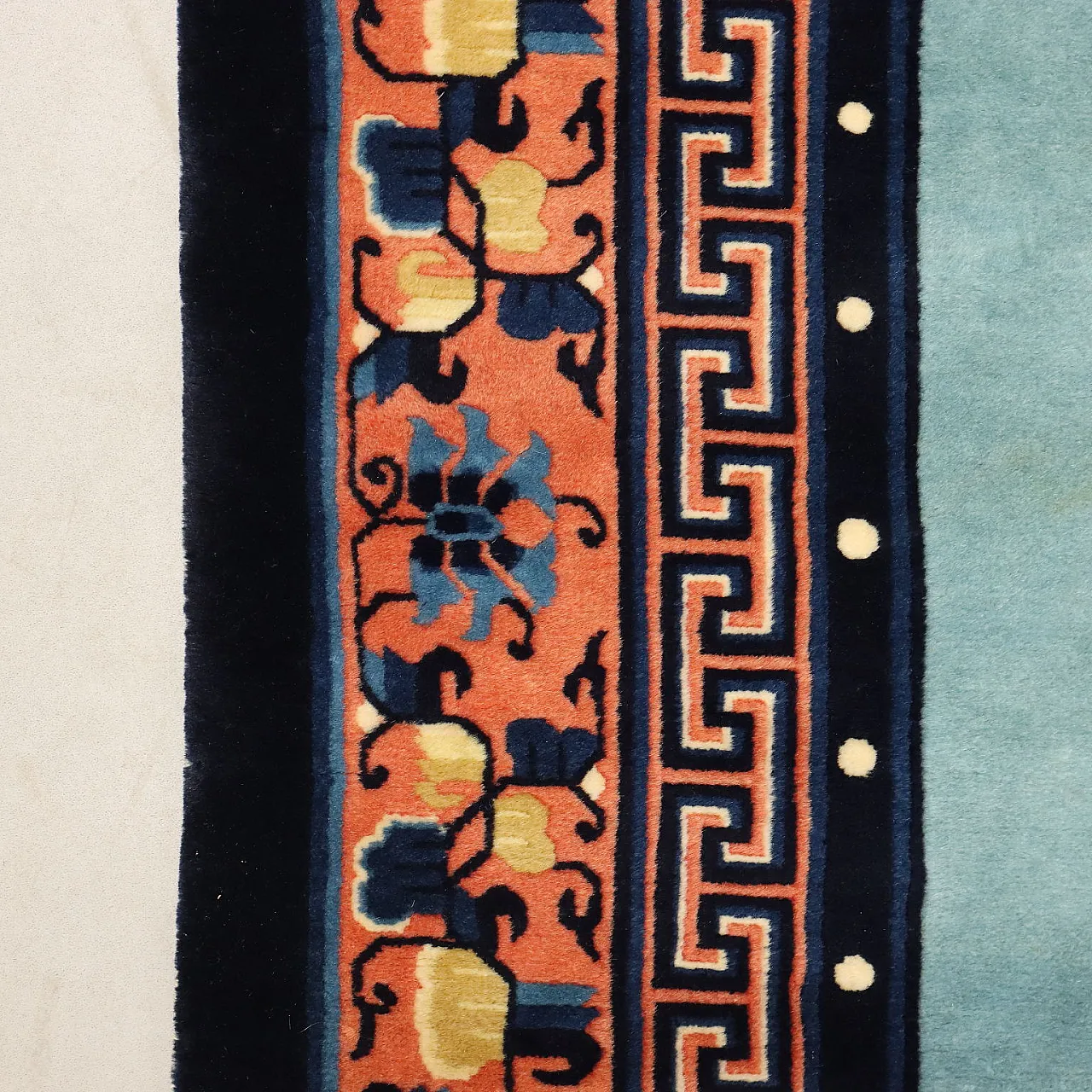 Beijing rug in cotton and wool, 20th century 8