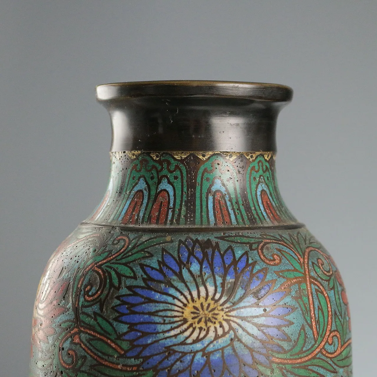 Vaso in bronzo Cloisonné, '900 3