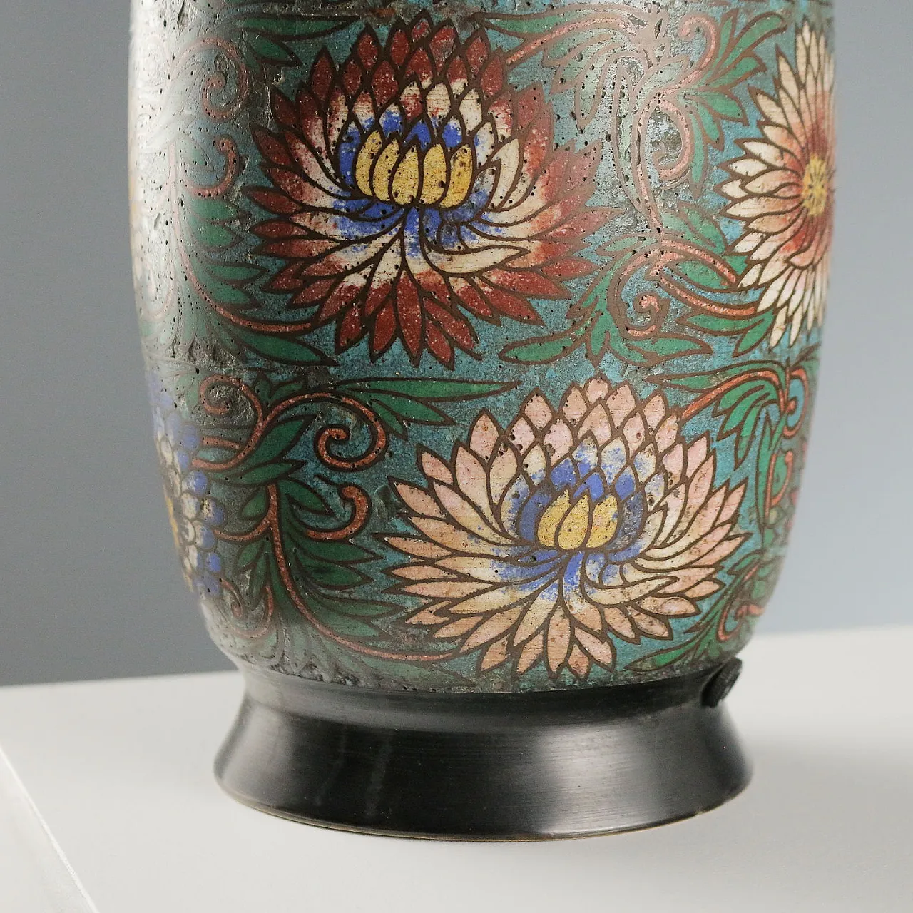 Vaso in bronzo Cloisonné, '900 7