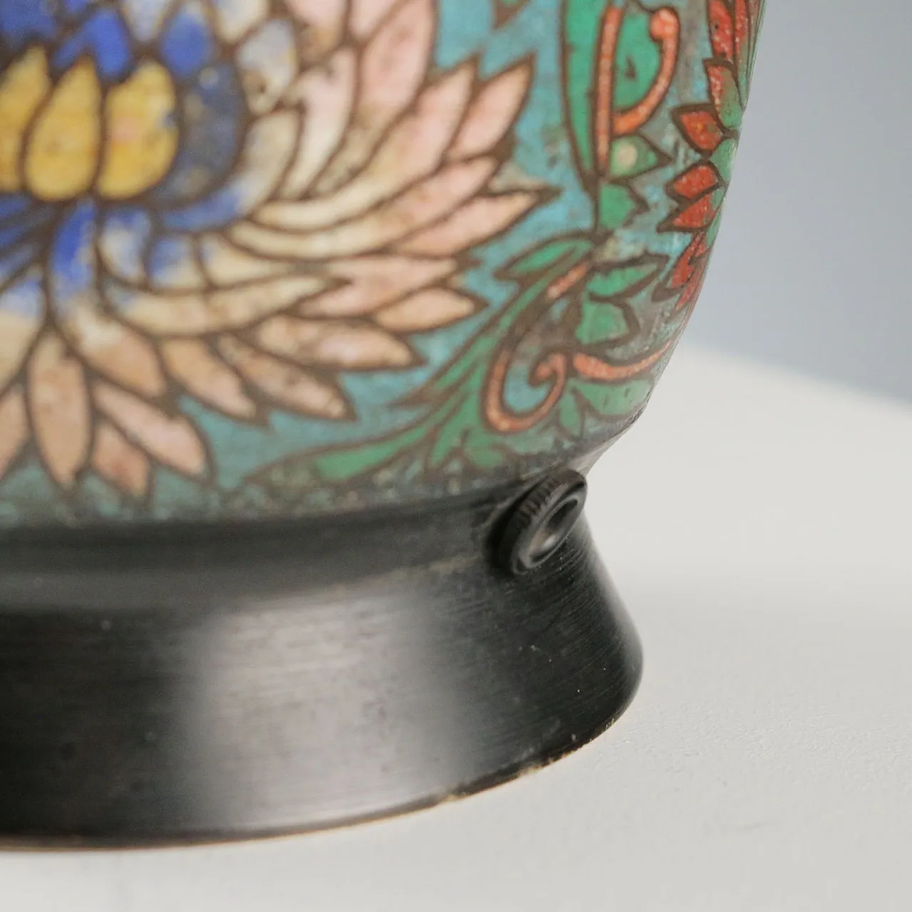 Vaso in bronzo Cloisonné, '900 8