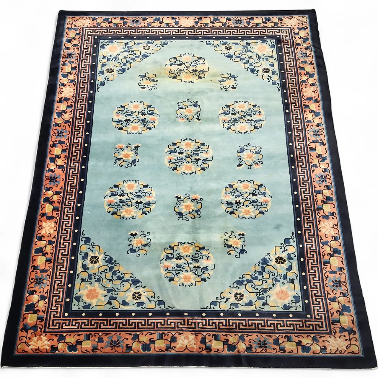 Beijing rug in cotton and wool, 20th century 10