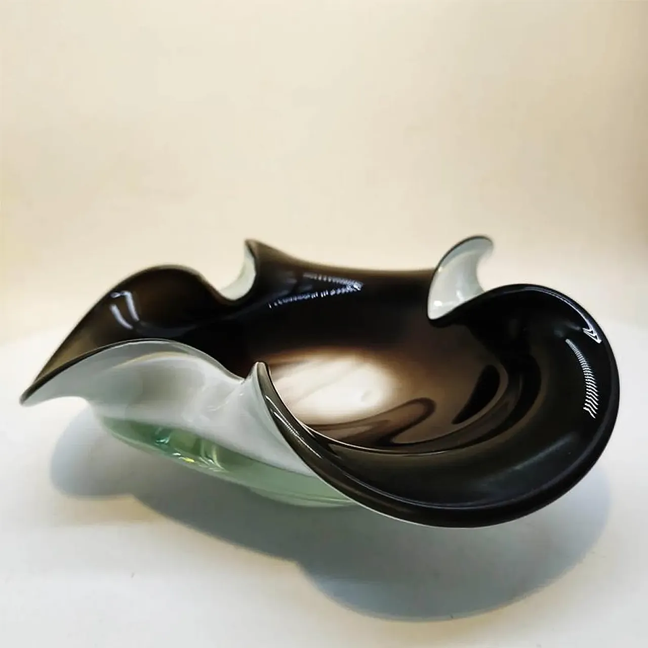 Brown asthray in Murano glass, 1970s 1