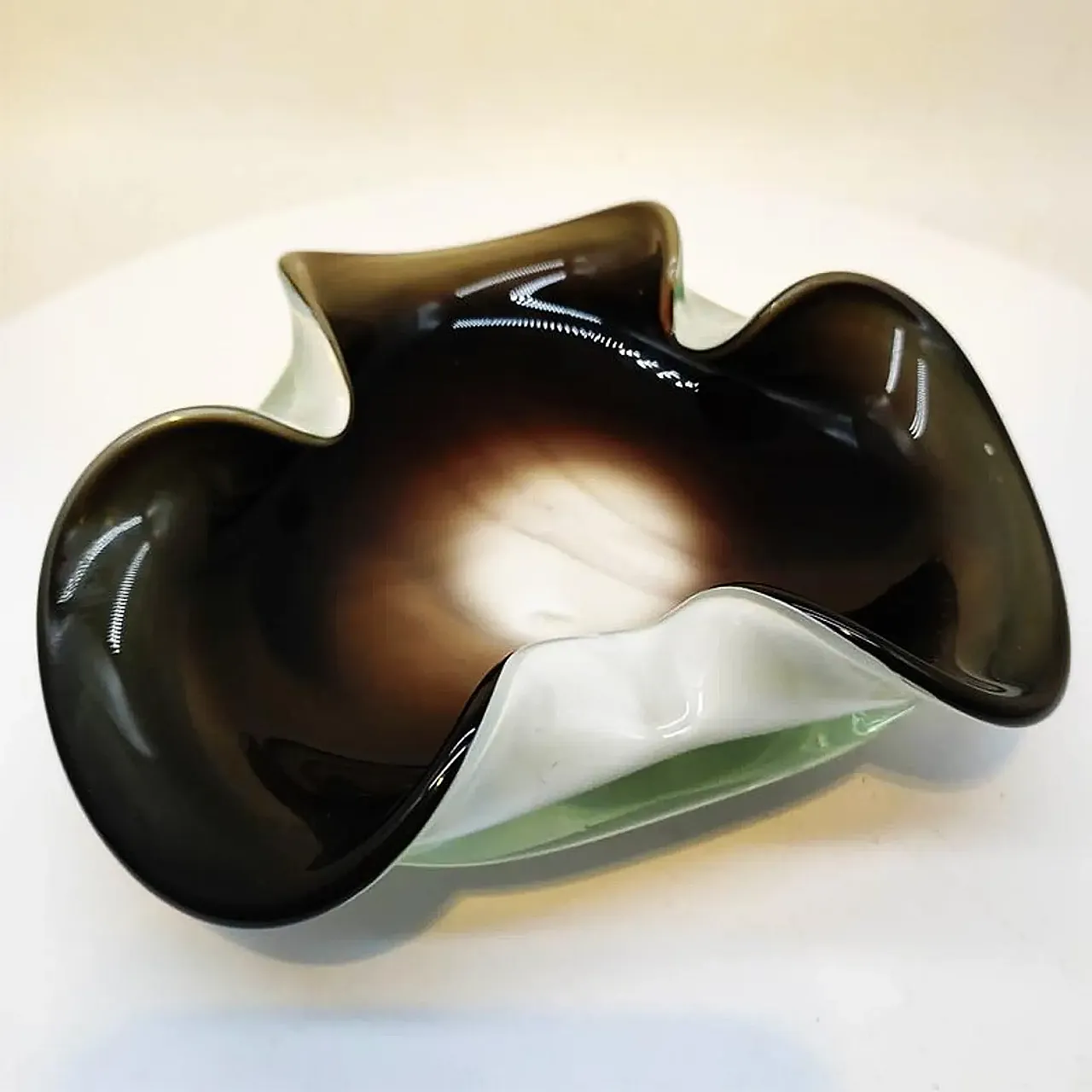 Brown asthray in Murano glass, 1970s 4