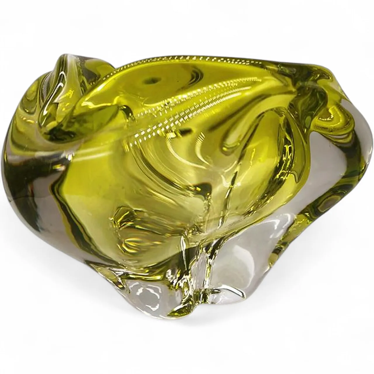 Triangular ashtray in Murano glass by Flavio Poli, 1950s 5
