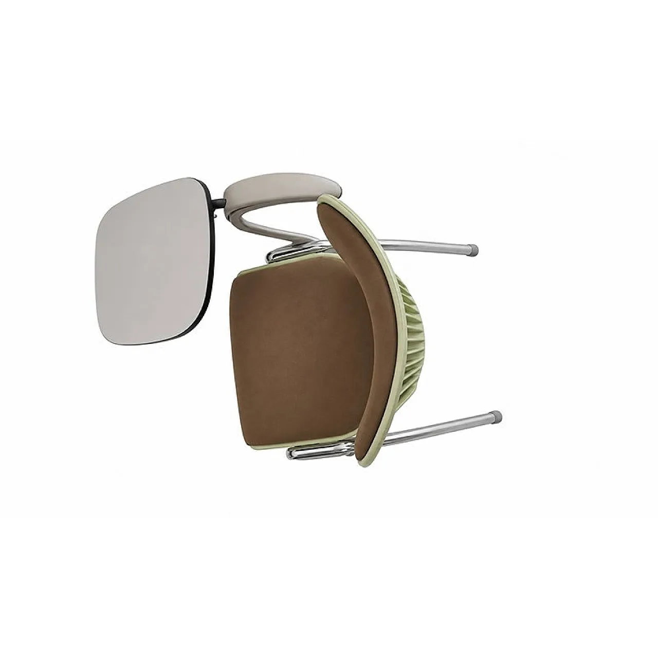 Chair with writing tablet, 1980s 6