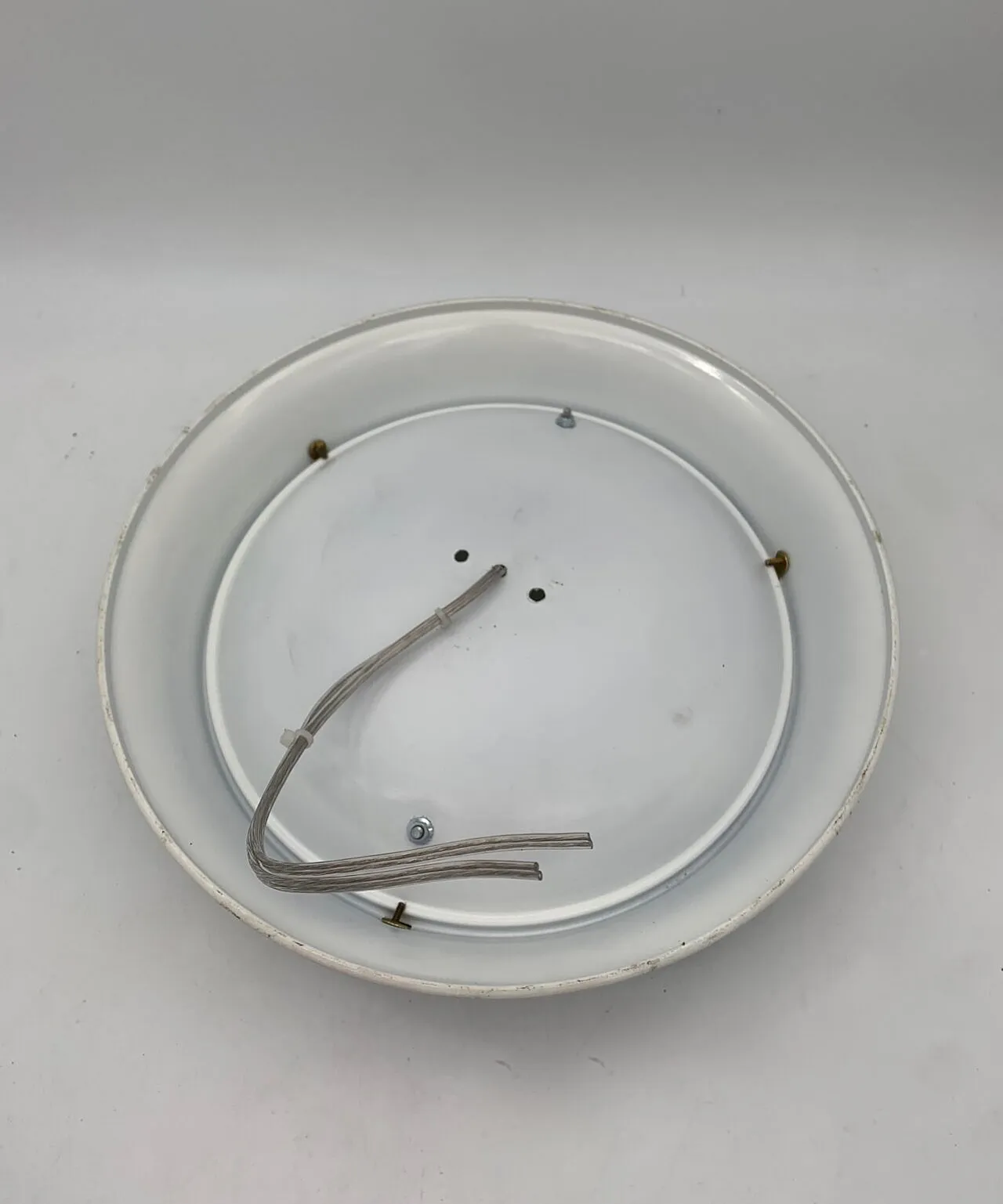 Coppia di plafoniere in vetro bianco di Fontana Arte, anni '60 6