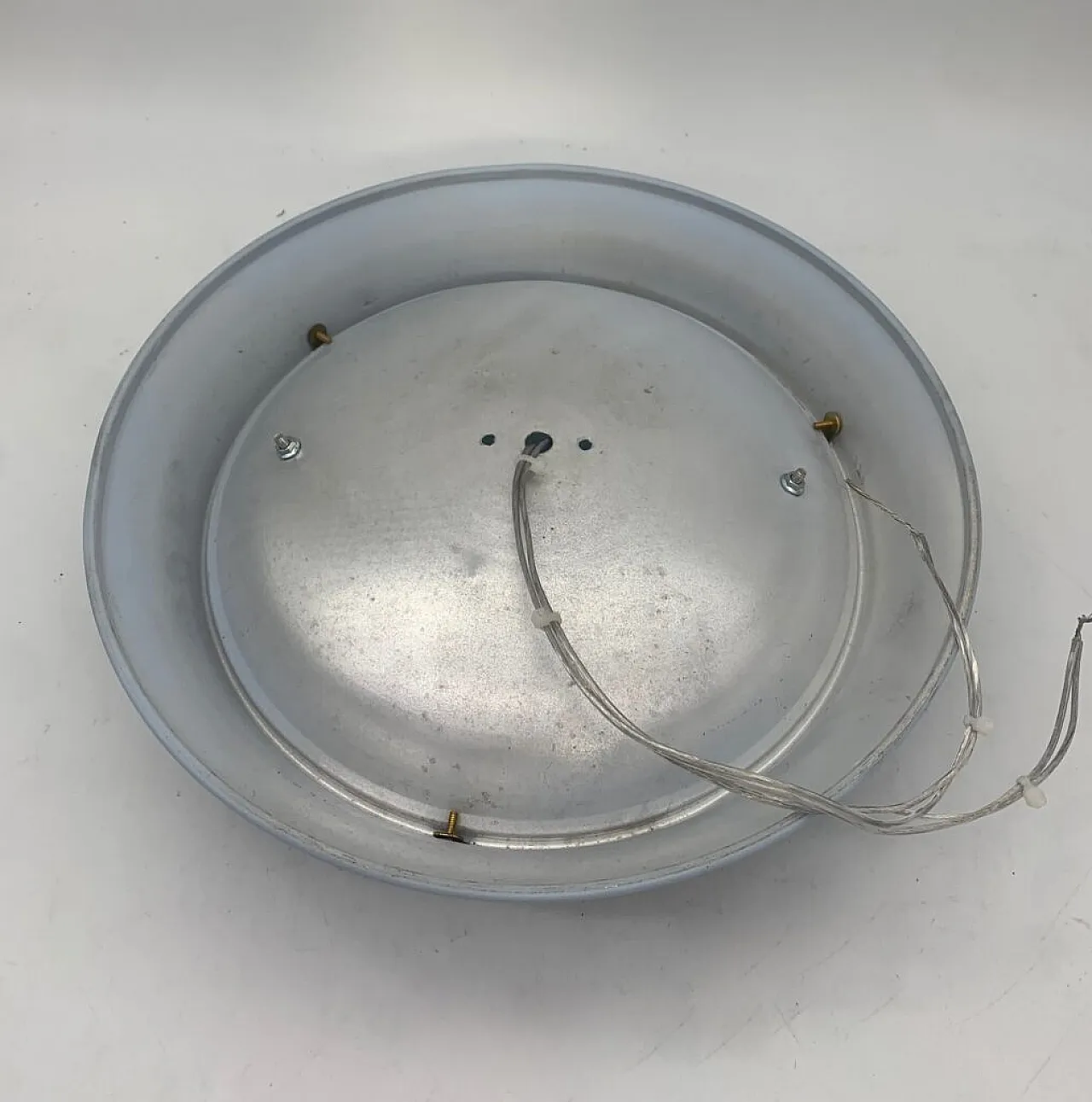 Coppia di plafoniere in vetro violaceo di Fontana Arte, anni '60 5