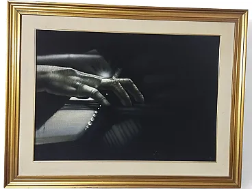 Painted on black velvet canvas