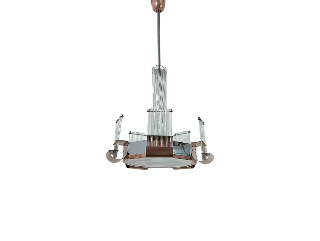 Art deco pendant chandelier, 1930s/40s 1