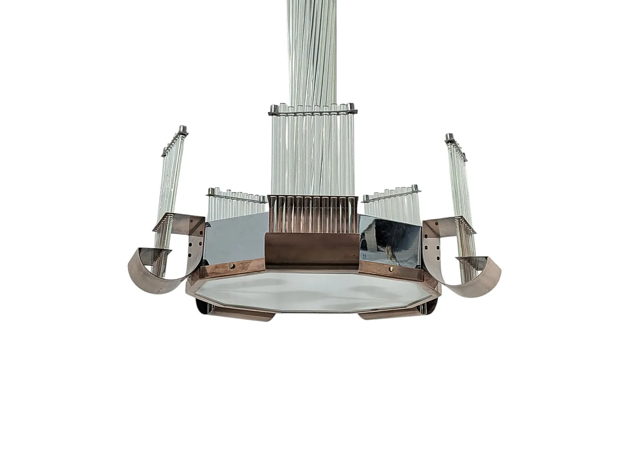 Art deco pendant chandelier, 1930s/40s 2