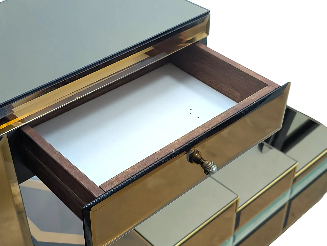 Stepped console with mirrors and compartments, 1970s/80s 5