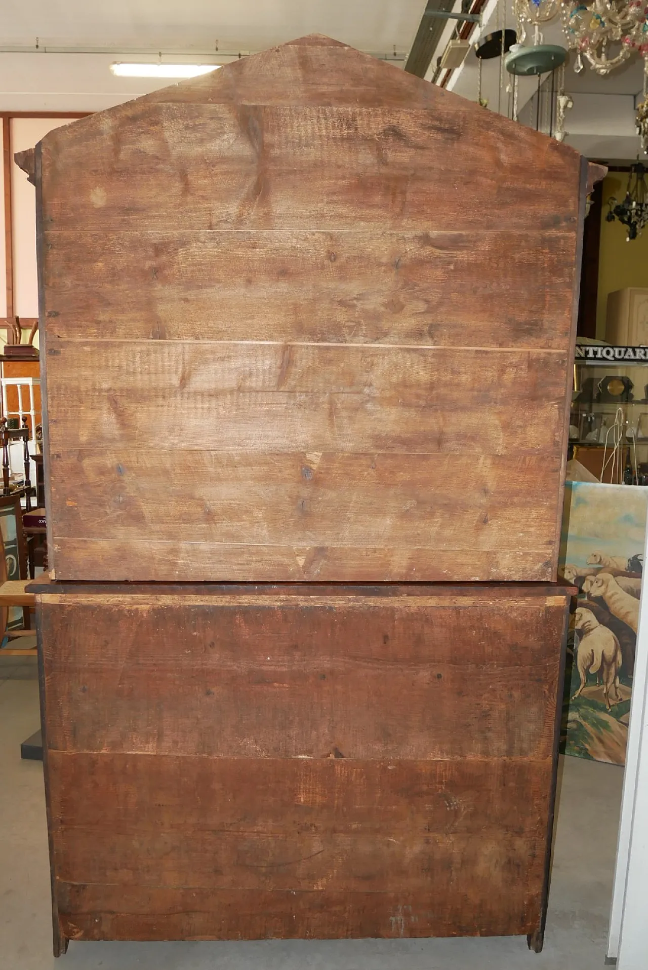 Piedmontese sideboard with plate rack, 19th century 3