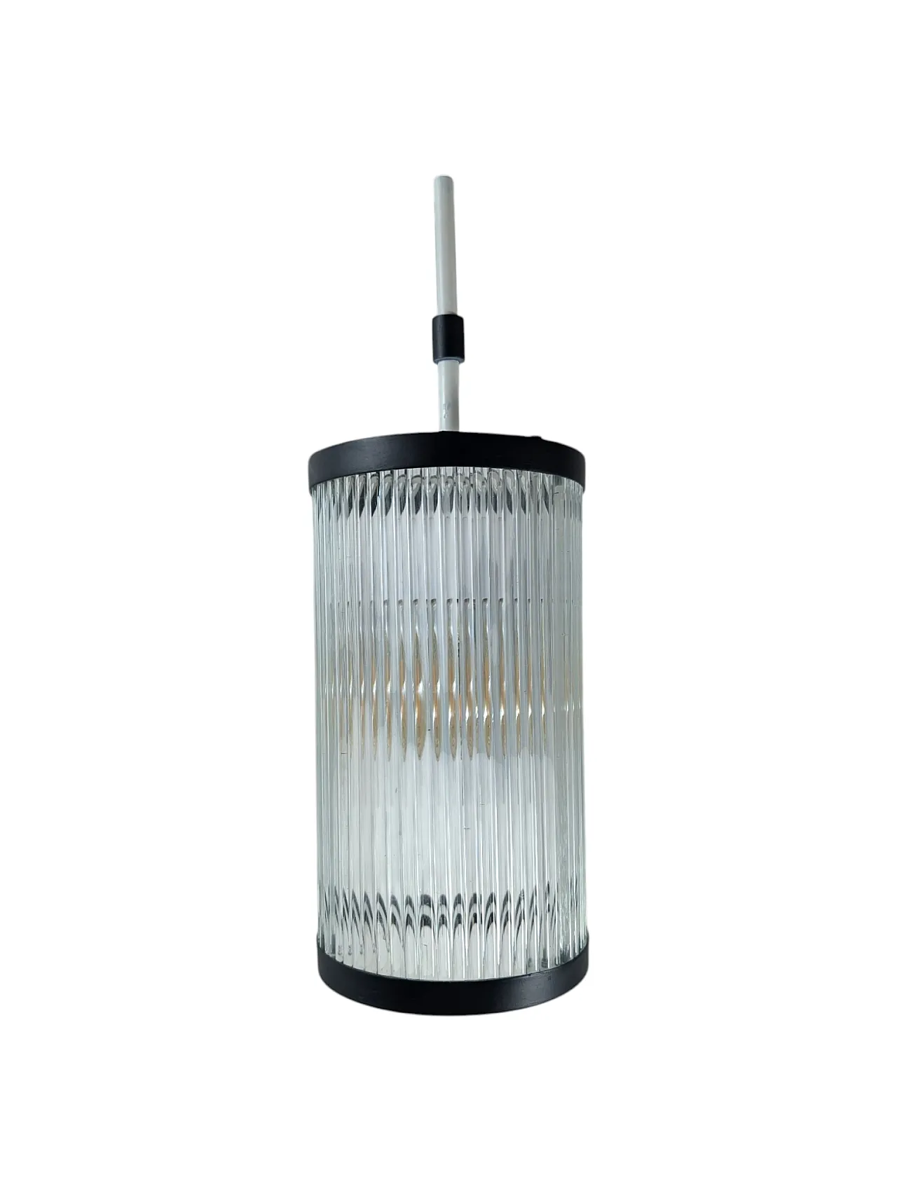 Set of 2 iron wall lights and glass strips, mid-20th century 8