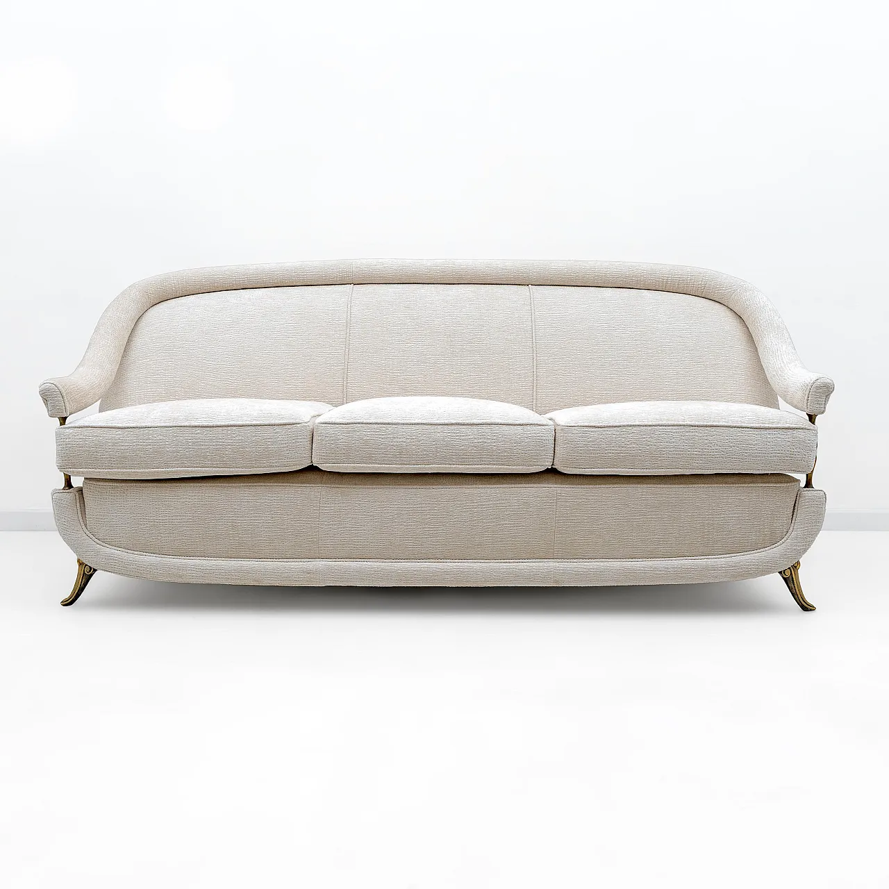 French Art Deco sofa and two armchairs, 1950s 3
