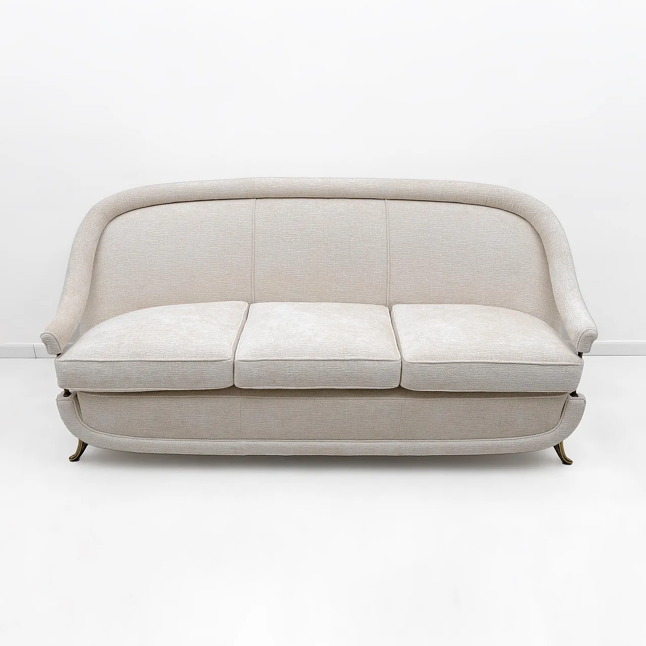 French Art Deco sofa and two armchairs, 1950s 9