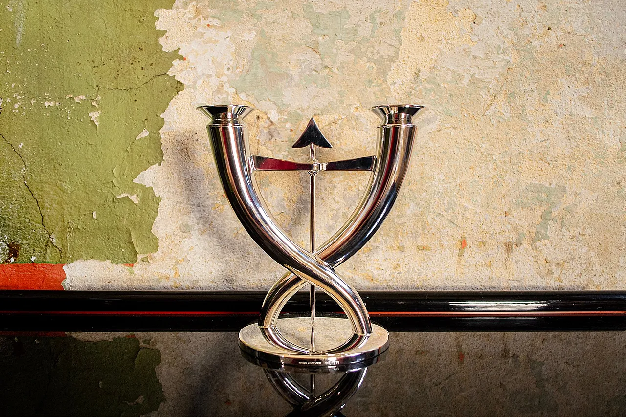 Candelabro Fleche in argento di Gio Ponti per Christofle, anni '20 1