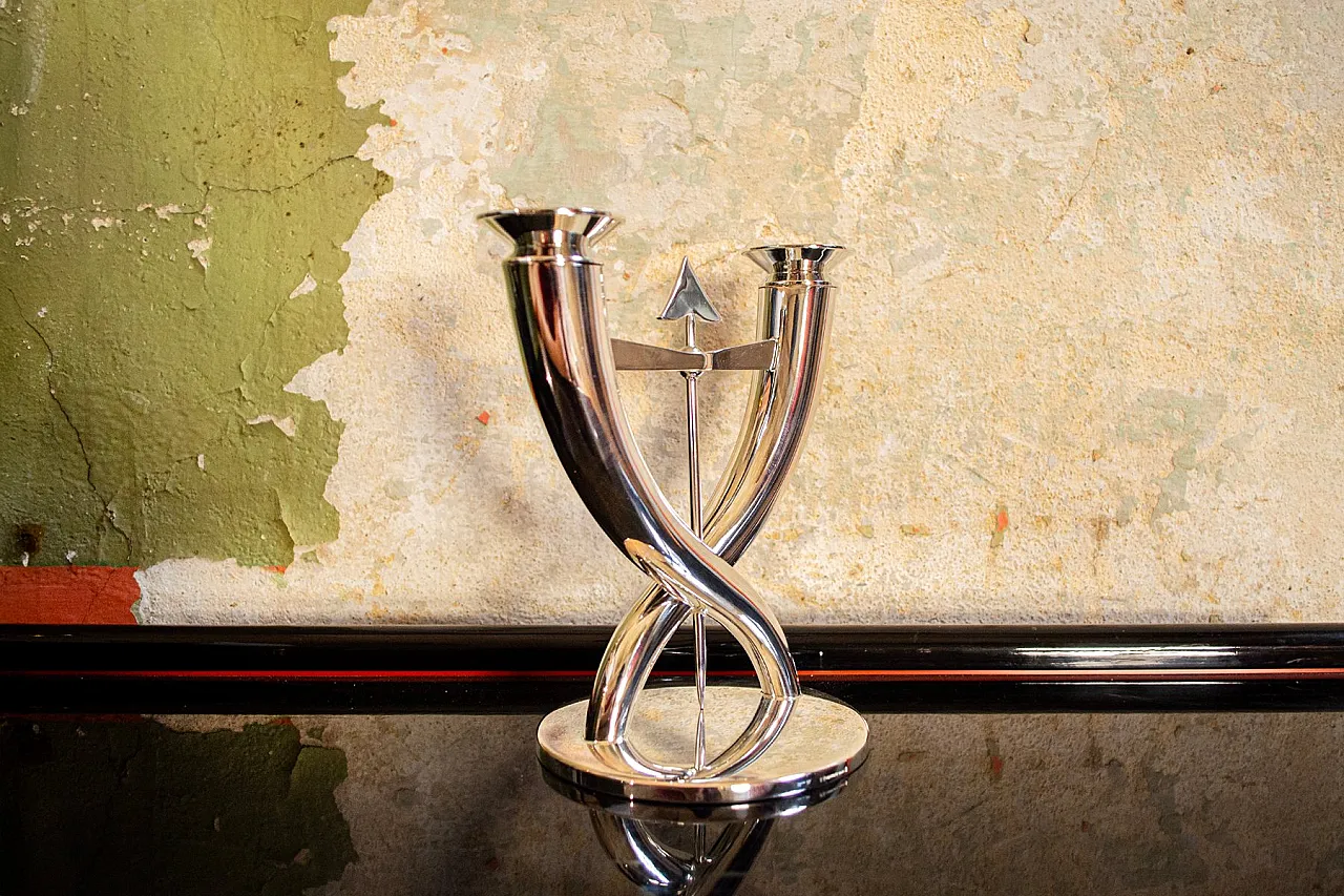Candelabro Fleche in argento di Gio Ponti per Christofle, anni '20 2