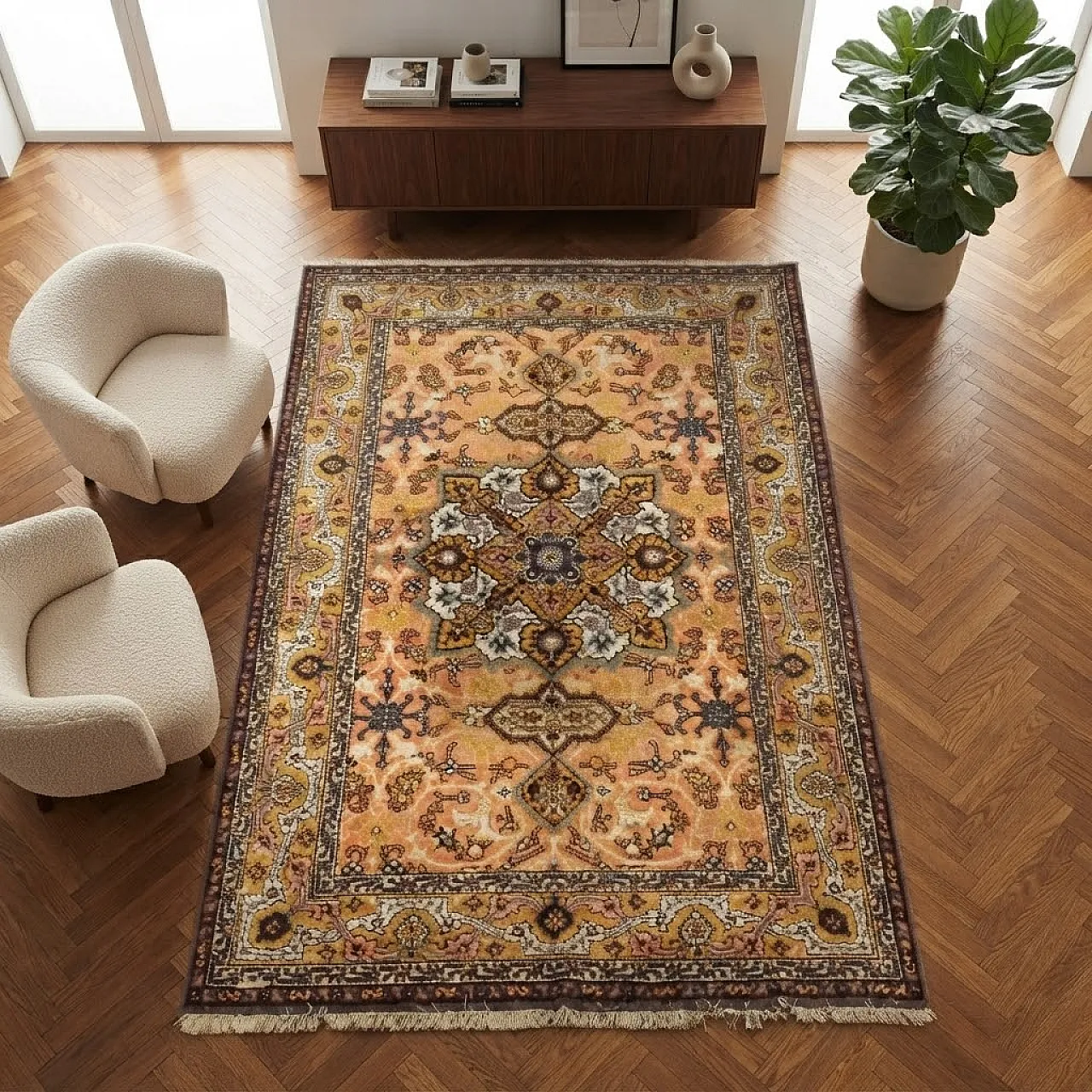 Agadir carpet in cotton and wool, 20th century 2