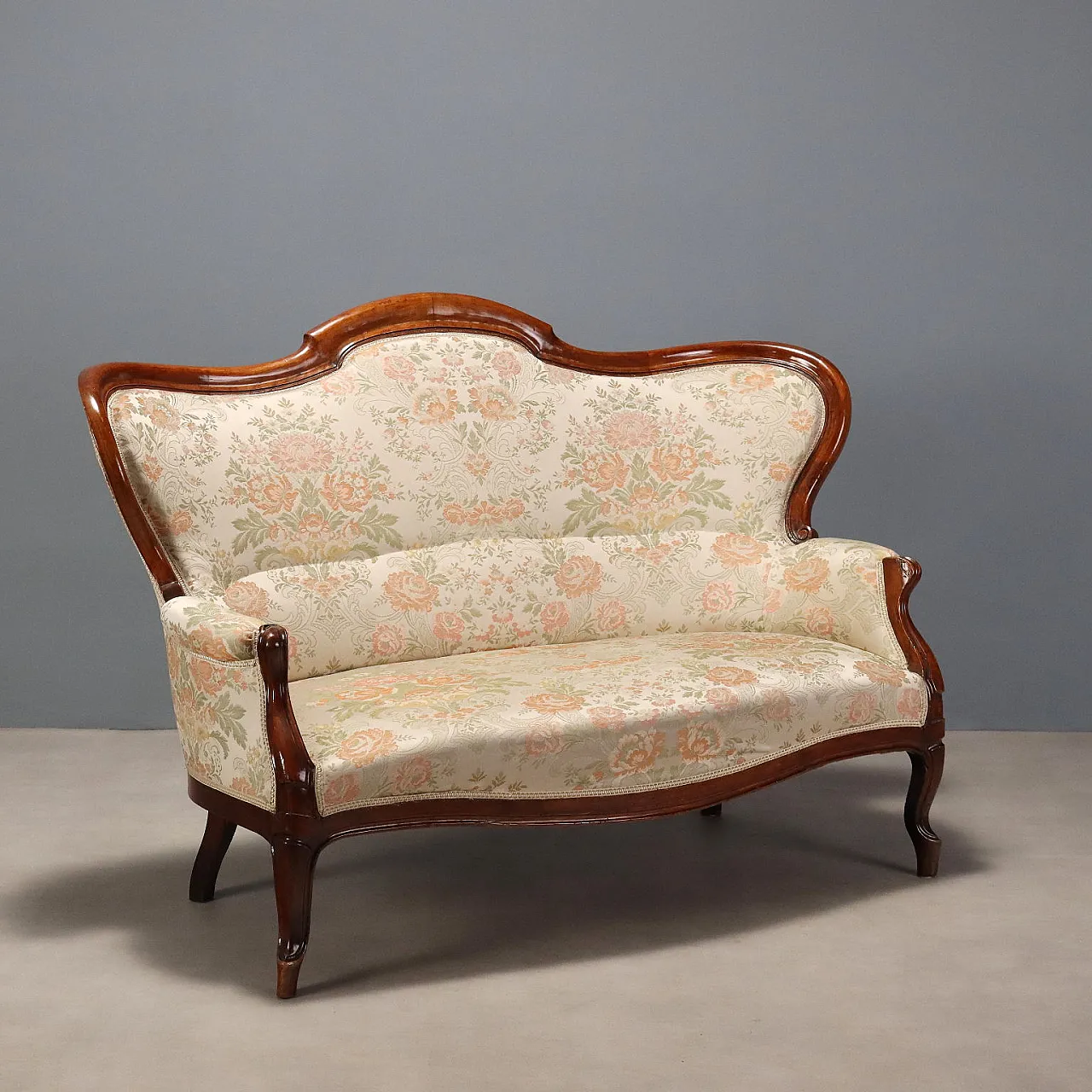 Louis Philippe sofa in walnut, 19th century 1